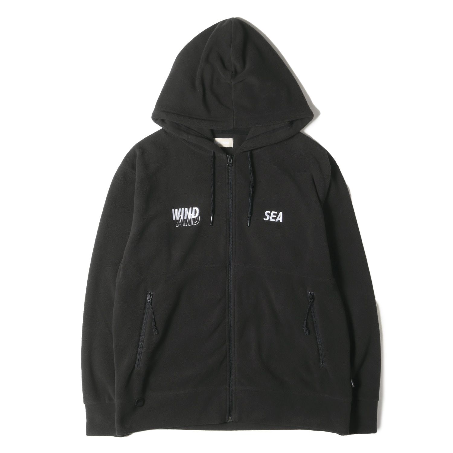 WIND AND SEA ウィンダンシー パーカー ブラック 黒 サイズ L | ポーラテック フリース ジップ パーカー POLARTEC FLEECE HOODIE | トップス フーディー メンズ