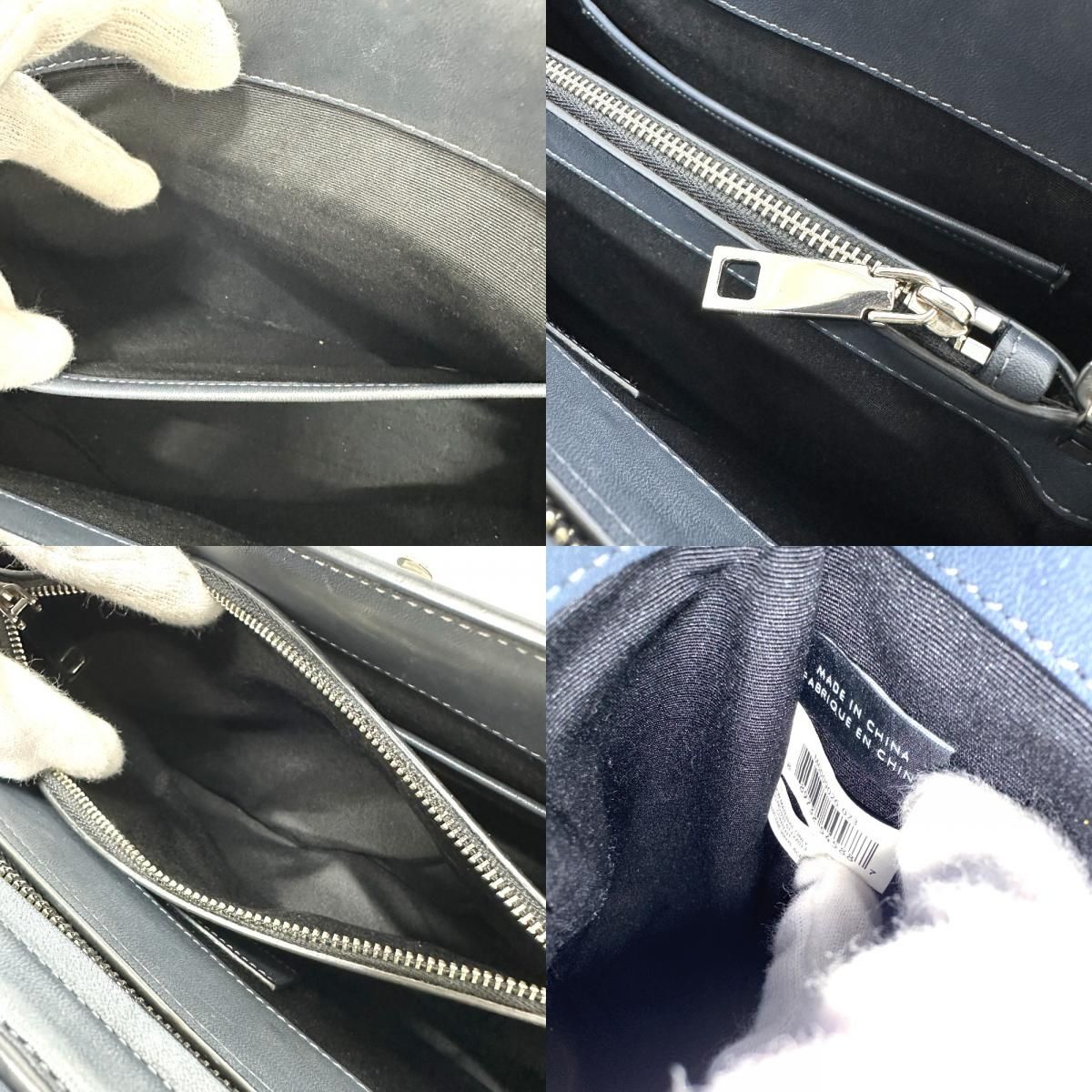 MARC JACOBS マークジェイコブス トートバッグ ターンロック レザー グレー