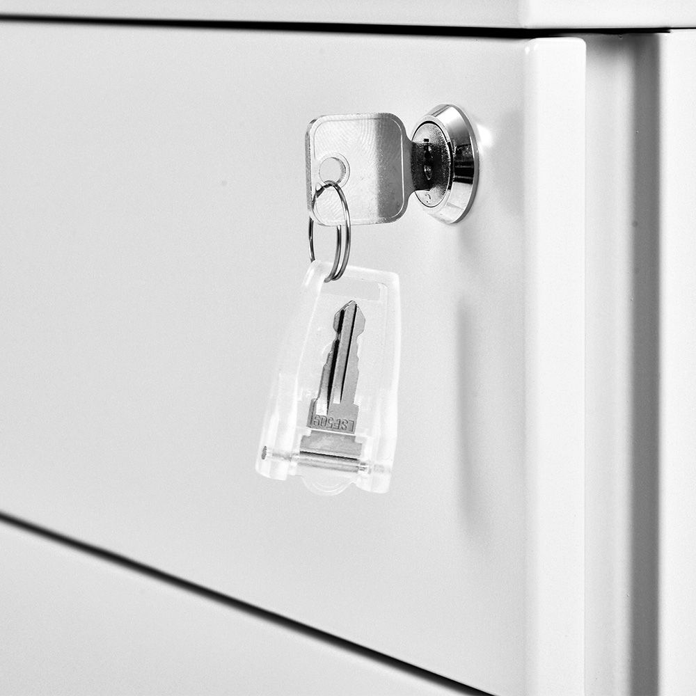 デスクワゴン サイドワゴン ラック 完成品 鍵付き キャスター付き 脇机 オフィス 収納 A4 キャビネット 脇机 引き出し 鍵