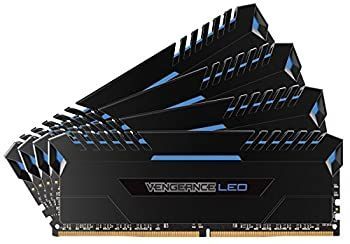 【中古】CORSAIR Vengeance Blue LED DDR4 3000Mhz 32GB (8GBx4) 288pin UDIMM MM3197 CMU32GX4M4C3000C15B