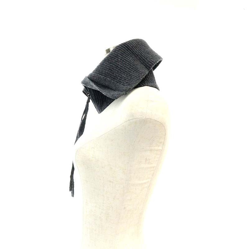 ジョンメイソンスミス JOHN MASON SMITH ジェーンスミス ZIP UP NECK WARMER ジップアップネックウォーマー スヌード  ウール グレー /YO8