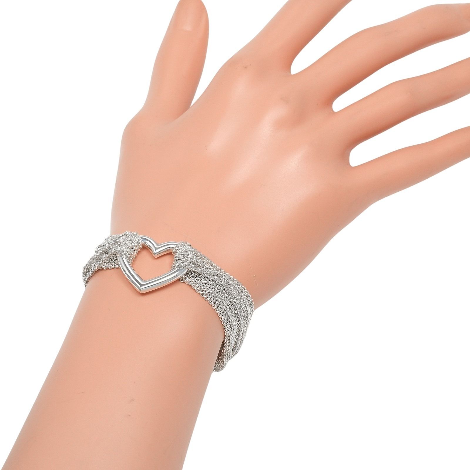 美品 TIFFANY＆CO オープンハート トグル ブレスレット 925 TIFFANY&Co.】ティファニー オープンハート トグル 腕周り約16.8