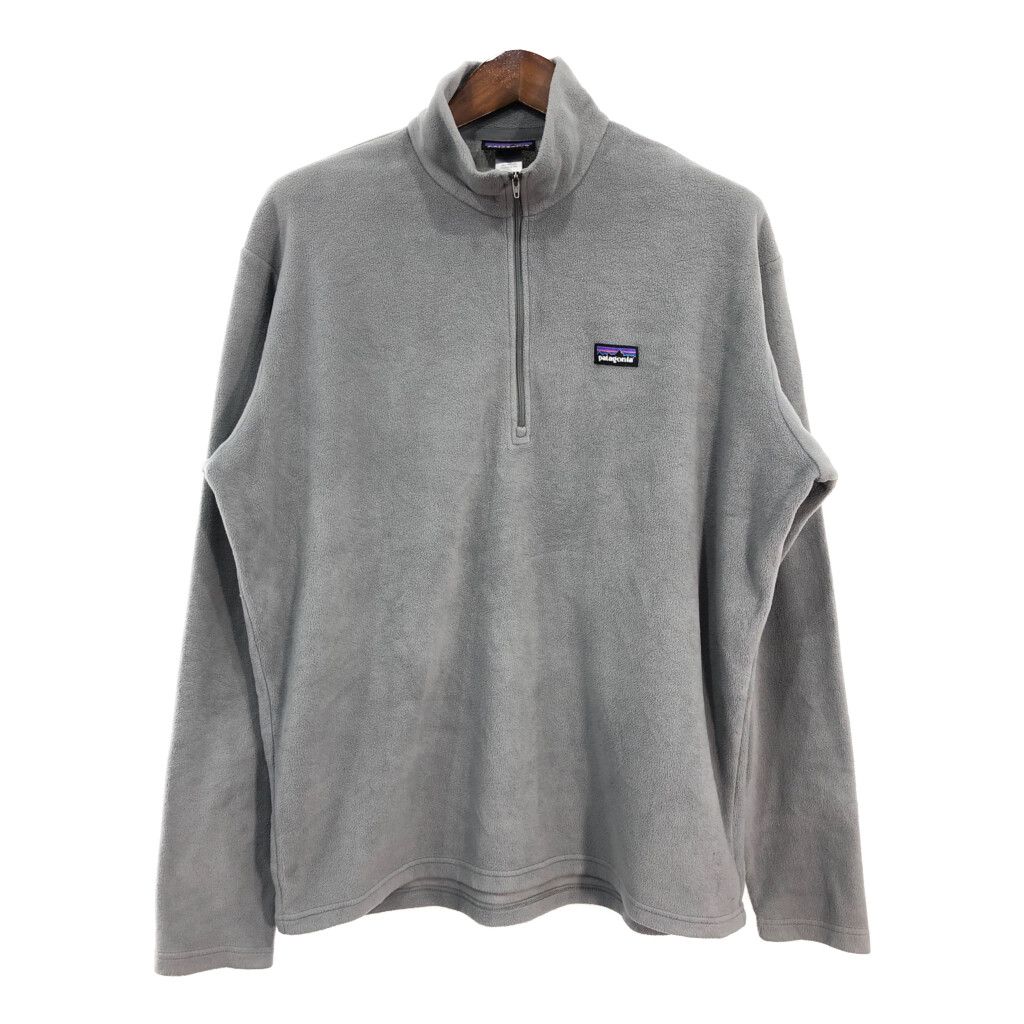 patagonia パタゴニア SYNCHILLA シンチラ ハーフジップ フリースジャケット アウトドア グレー (メンズ L) 中古 古着 S7267