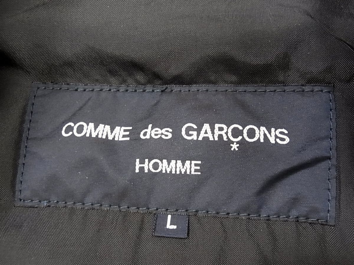 参考定価9万◇COMME des GARCONS HOMME ウール ハンティングジャケット AD2004 メンズ 黒霜降り コムデギャルソンオム