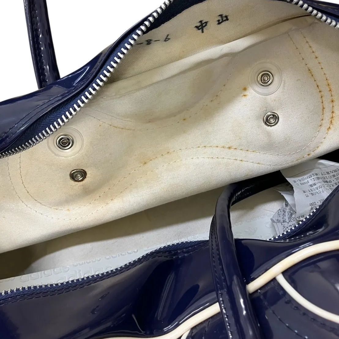 希少70s～80s アディダス adidas エナメルボストンバッグ ビンテージ