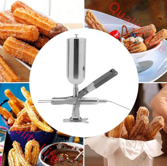 手動クリーム充填機 5L ドーナツ充填機 業務用 家庭用 ラテンフルーツ パン芯クリーム充填機 304ステンレス製 パフ充填用 チュロス チョコレート ジャム充填機 シュークリーム注入具マシン 食品工場 レストラン ベーカリー用 クリーム充填機 短い直型 SKLAD-KIRPICHA_RU