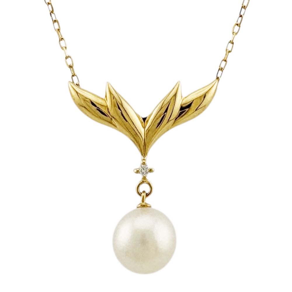 ミキモト ネックレス 18金 K18イエローゴールド アコヤパール レディース MIKIMOTO ミキモト