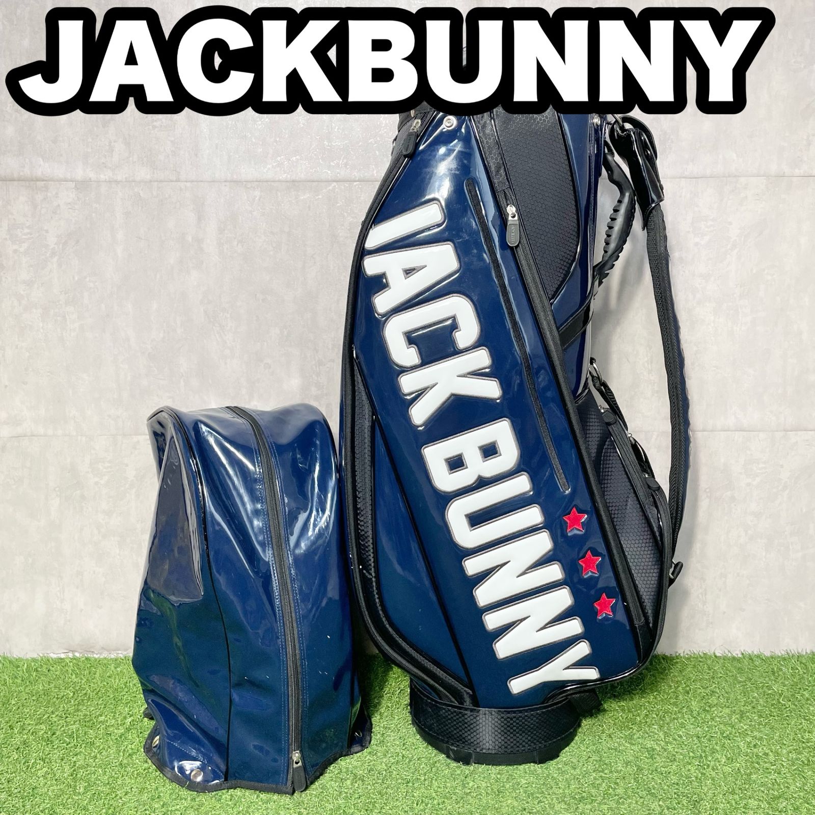 JACK BUNNY!! - JACKBUNNY ジャックバニー キャディバッグ ゴルフバッグ 大人気モデル ネイビー 送料無料 9型 約3.6kg 47インチ 6分割 JACKBUNNY ジャックバニー キャディバッグ ゴルフバッグ 大人気