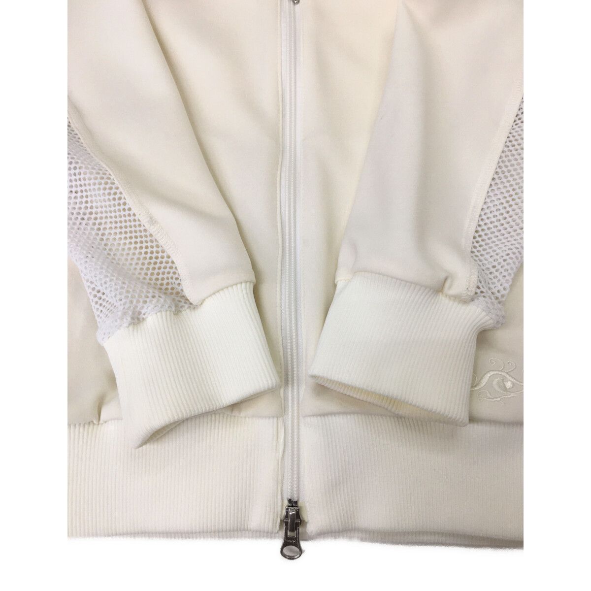 Dance With Dragon - coco 中古 ダンスウィズドラゴン DANCE WITH DRAGON メンズ ブルゾン 2(M) ホワイト 白 シースルー メッシュ ダブルジップ 中古 メンズ ダンスウィズドラゴン DANCE WITH DRAGON ブルゾン