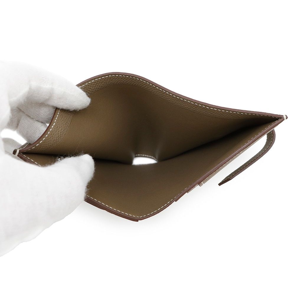 HERMES エトゥープ 二つ折り財布 エルメス)ベアン☆コンパクト財布☆エトープ/エトゥープ (HERMES