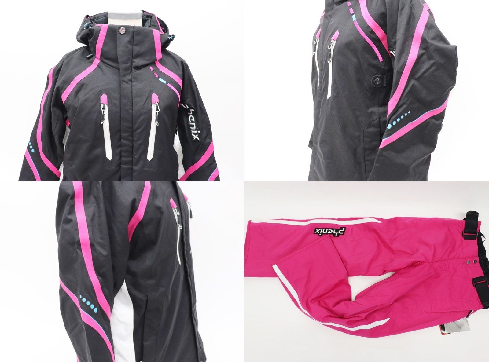 フェニックス レディーススキーウェア上下セット ピンク ブラック ファー ワケあり 購入 フェニックス レディース スキージャケット&パンツ