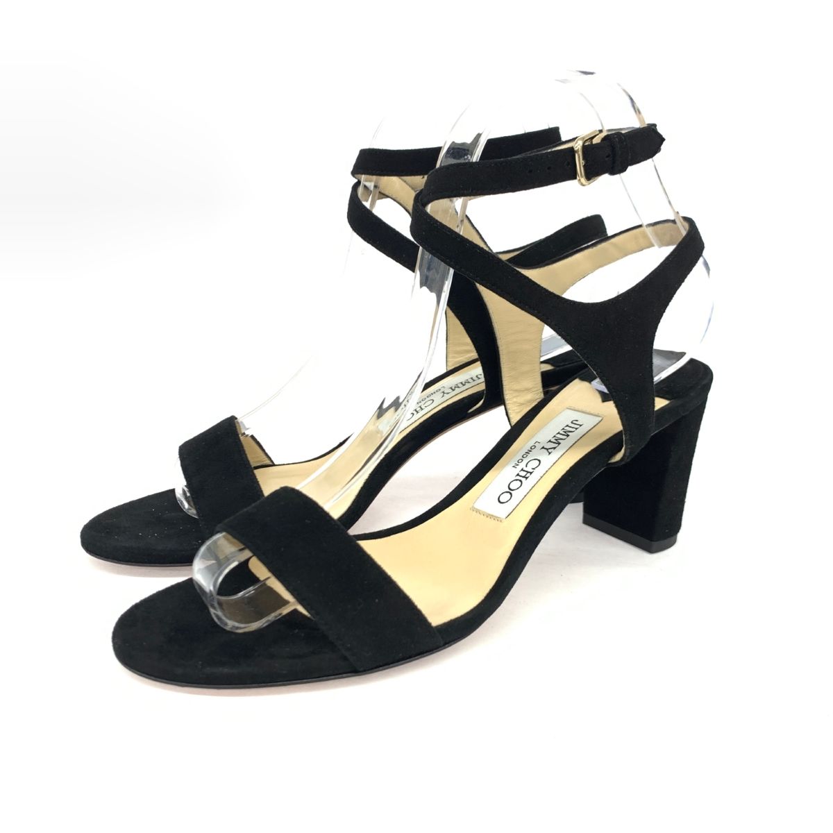 良好 JIMMY CHOO ジミーチュウ スエード パンプス ブラック