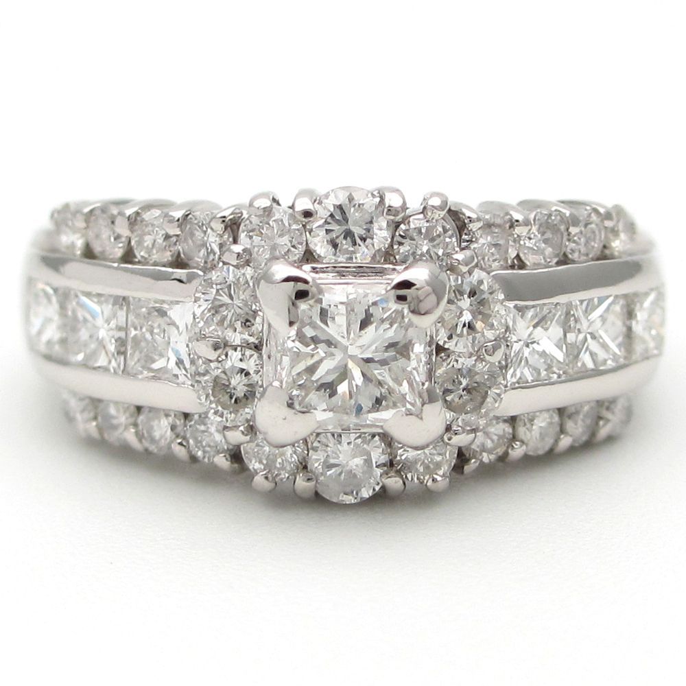 Pt900 プラチナ ダイヤモンド 1.56ct 指輪 中古 美品 新品仕上済