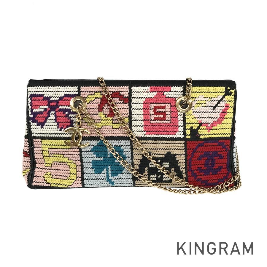 シャネル CHANEL チェーンショルダー アイコン ニット パッチ シャネル CHANEL チェーンショルダー アイコン ニット パッチ