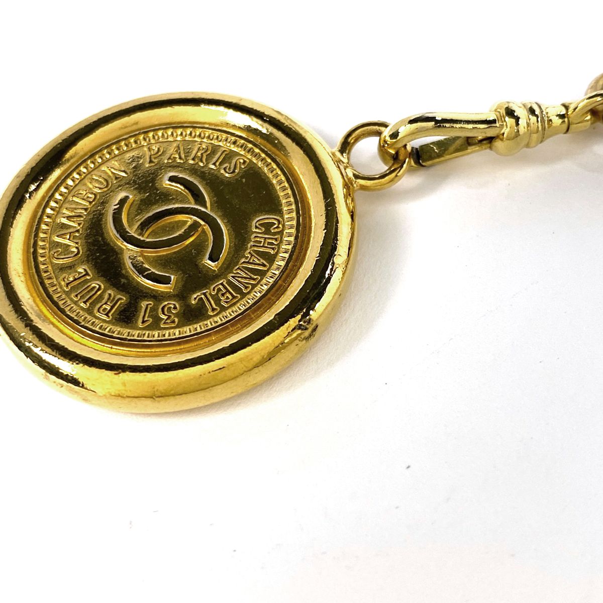 シャネル CHANEL ココマーク チェーン ベルト GP レザー