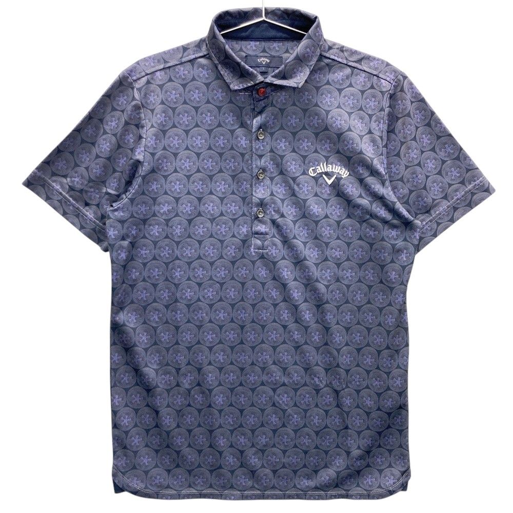 callawayキャロウェイ　半袖ポロシャツ　ゴルフウェア　メンズM サイズ：LL CALLAWAY キャロウェイ 半袖ポロシャツ ボタンダウン 総柄