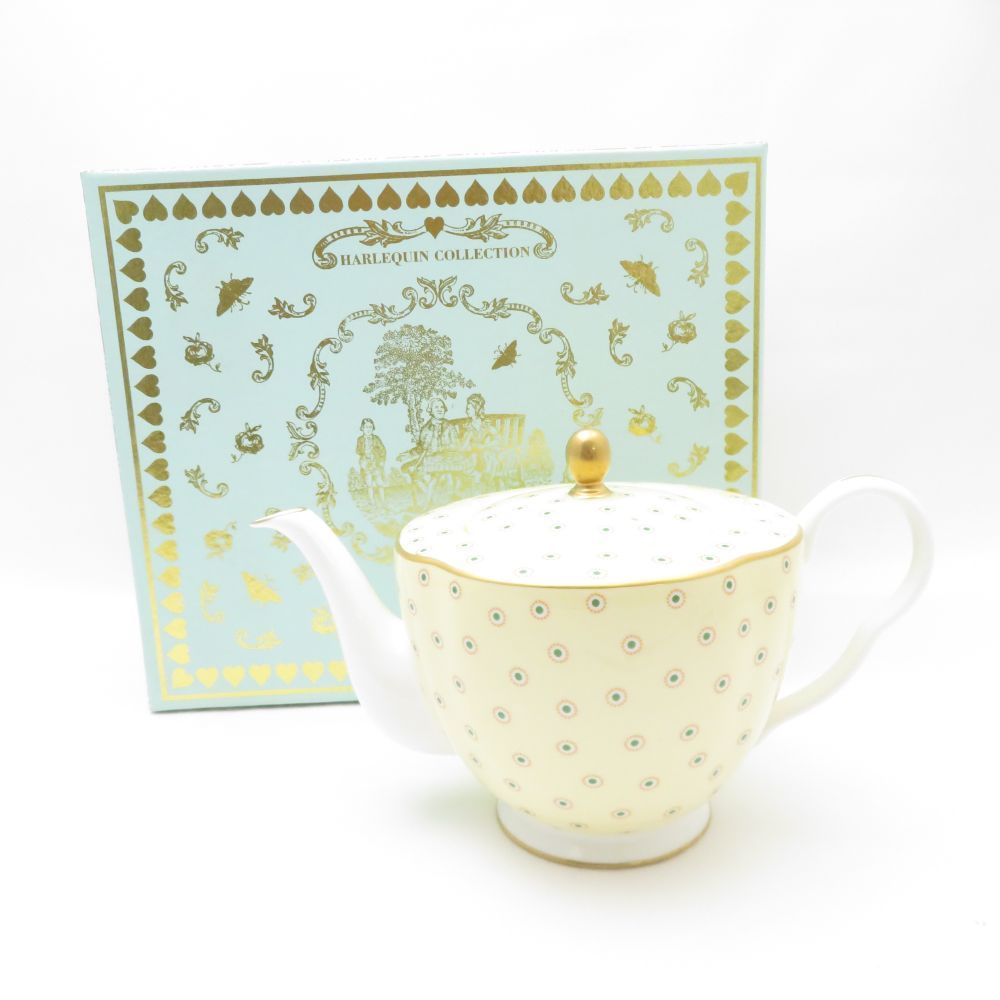 WEDGWOOD ウェッジウッド ハーレクインコレクション ポルカドット ティーポット 1点 SO3135T2