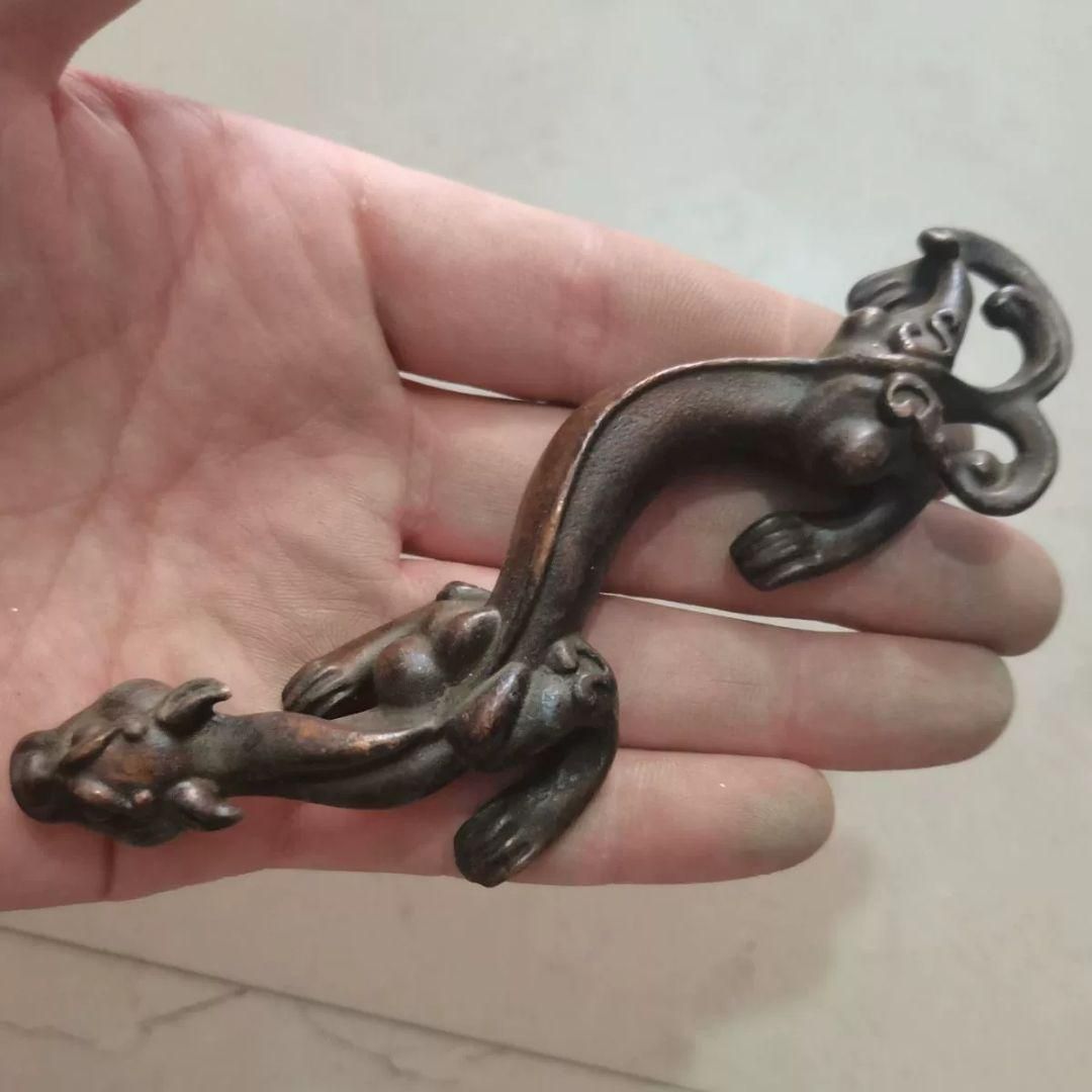 神竜 銅器 文房具 茶道具 重厚 極細工 工芸品 美術品 茶寵の置物 仏事 香炉 銅器 文房具 茶道具 重厚 極細工 工芸品 美術品 茶寵の置物
