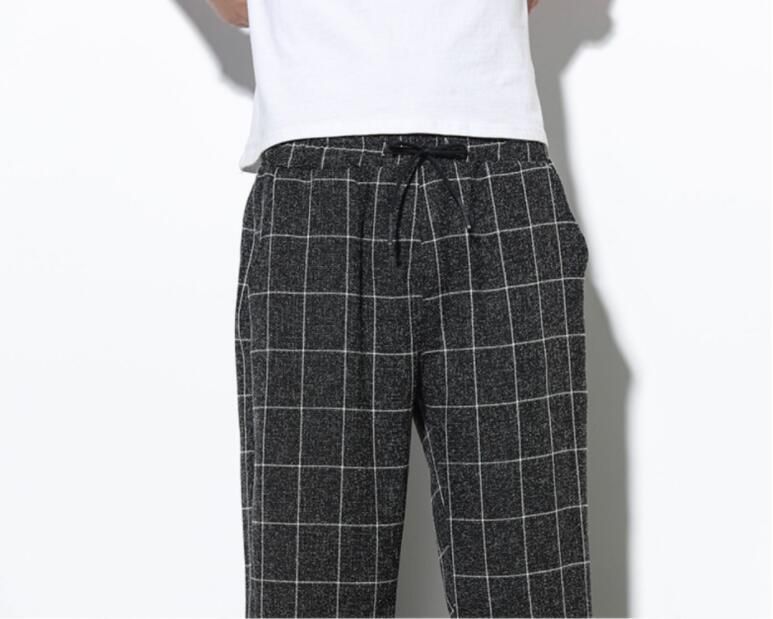 夏新品 サルエルパンツ メンズ ワイドパンツ ボトムス チノパンツ 麻パン ジョガーパンツ ロングパンツ イージーパンツ 夏 M~5XL 新品 サルエルパンツ メンズパンツチェック柄 ワイドパンツ カジュアル