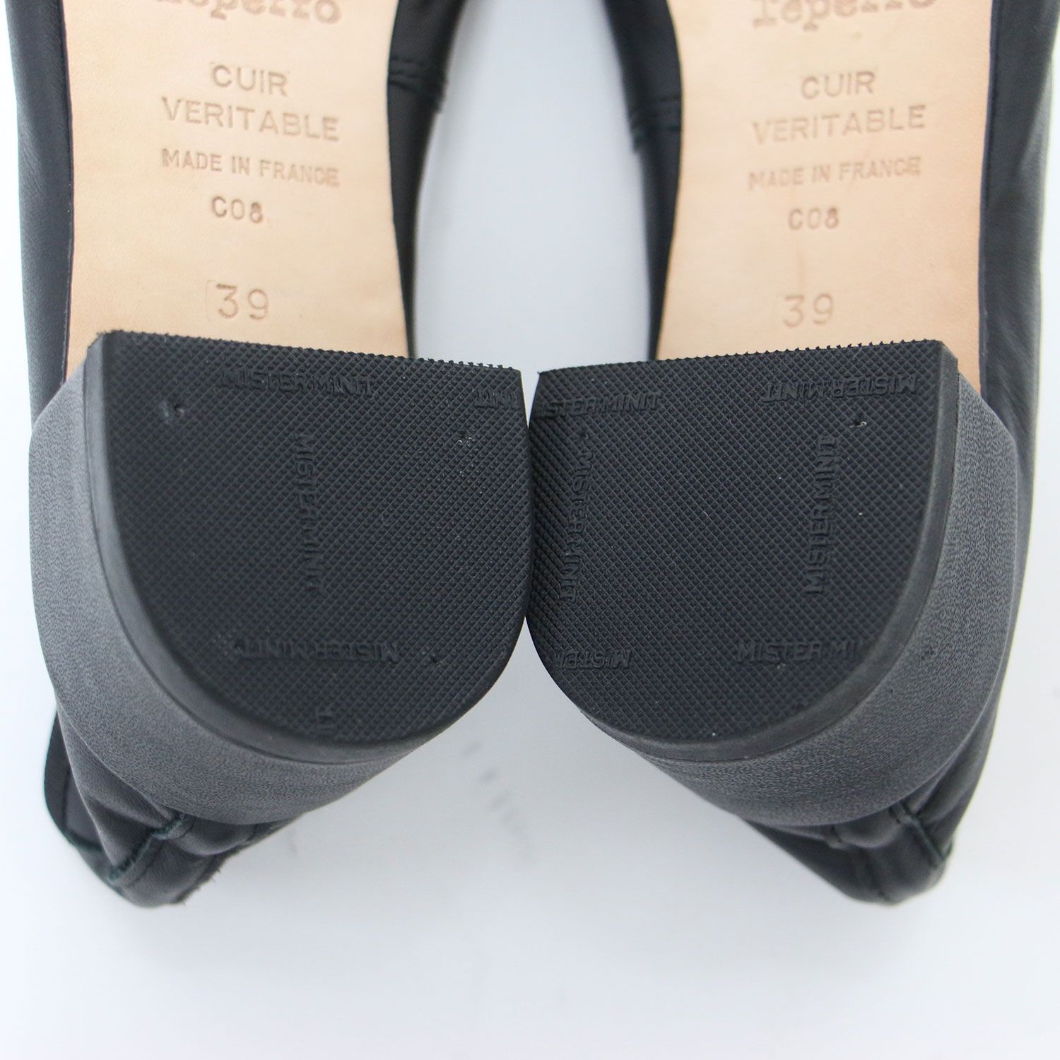 レペット 黒 ストラップシューズ 39 repetto ストラップ付きバレエ