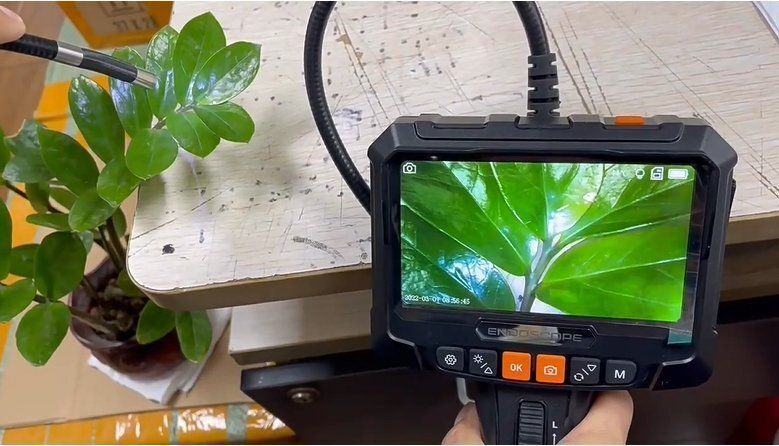 10デュアルレンズ360度ステアリング内視鏡5寸スクリーンハンドヘルド高精細工業用配管修理測定器