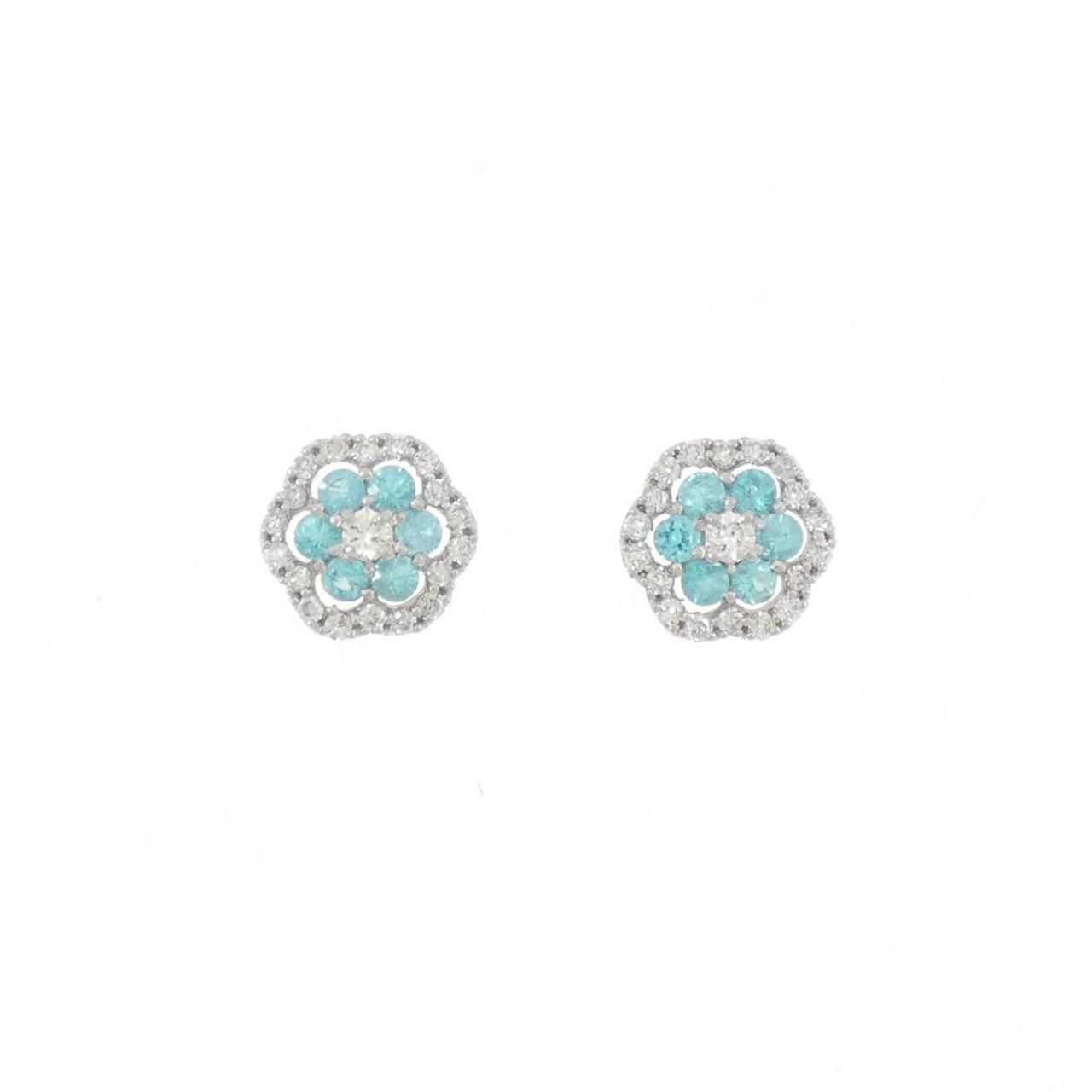 PT フラワー パライバトルマリン ピアス 0.24CT - メルカリ PT フラワー パライバトルマリン ピアス 0.24CT - メルカリ