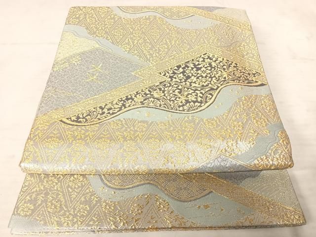 平和屋着物○田中工芸織物 祥園謹製 両面 全通柄袋帯 横