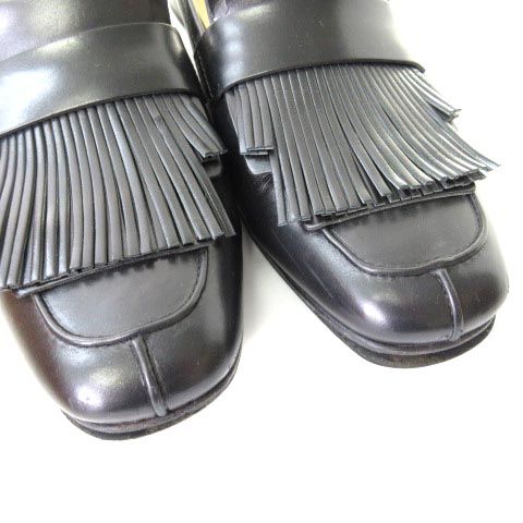 TOD'S タッセル付きローファー 黒 TOD'S (トッズ ) レザー タッセル ローファー TDXXM32C0CS80RD