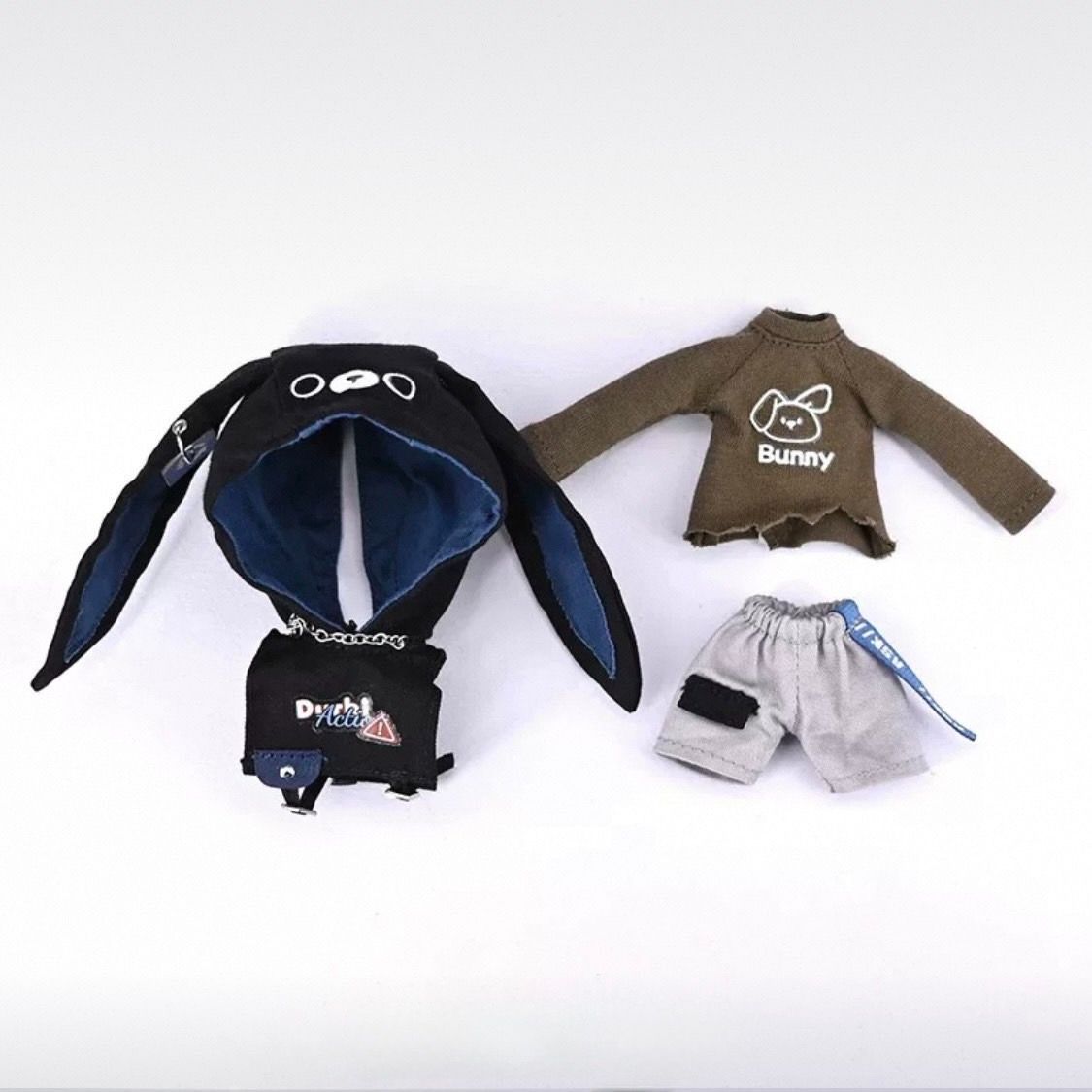 ドール服 オビツ11 ドール服 サイバーパンク風セット パーカー、トップス