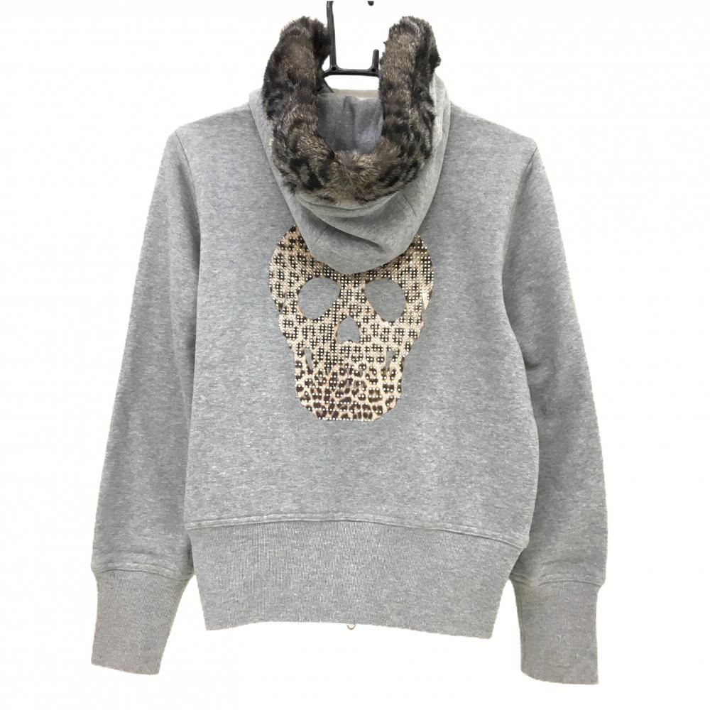 スウェットジップパーカー グレー