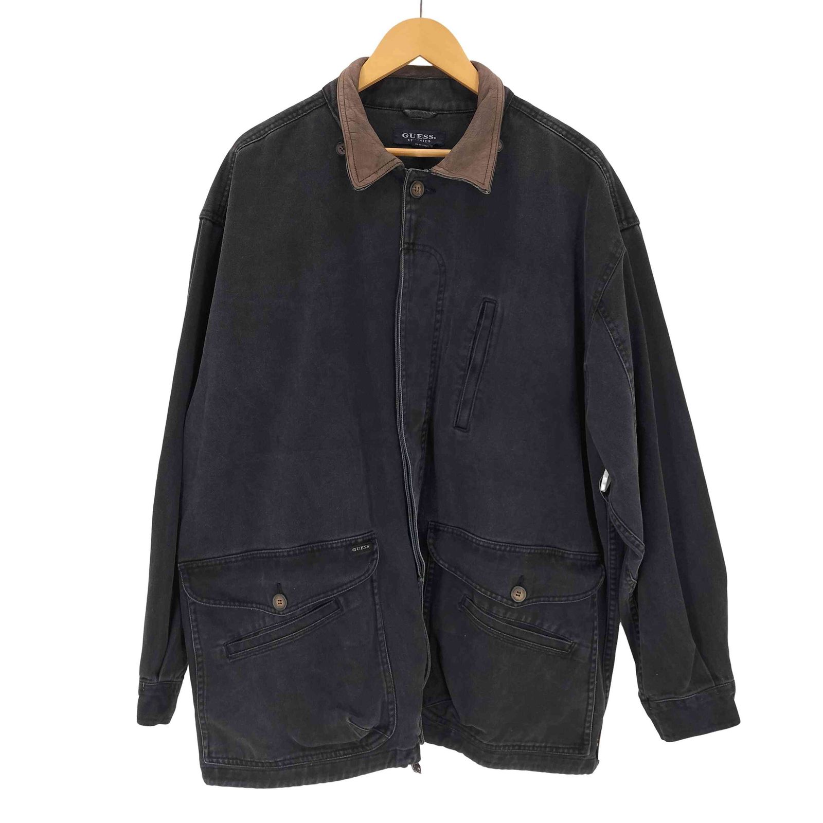 ゲス GUESS 80～90S レザーカラーカバーオール メンズ JPN：XL 