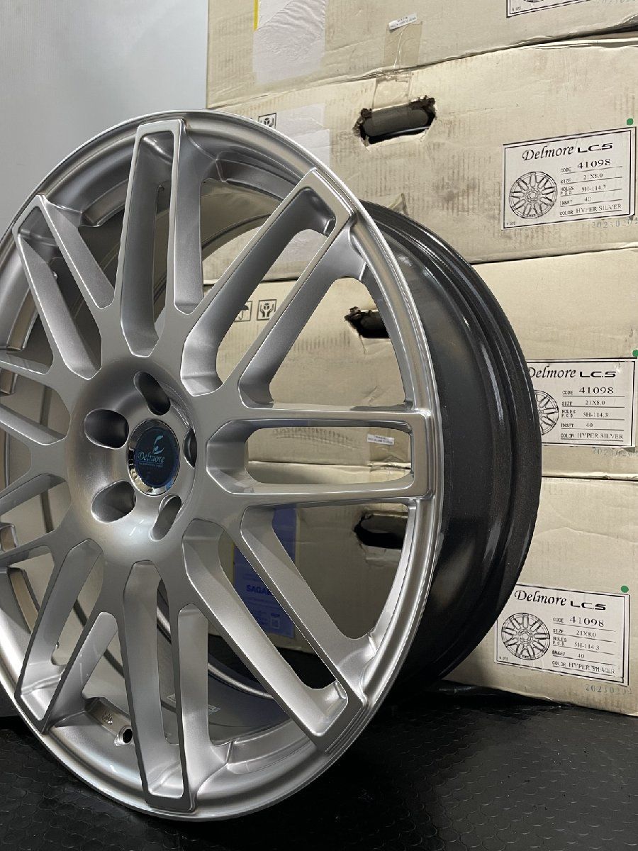 Weds Delmore LCS ウェッズ デルモア 21インチ 4本 8J5HPCD114.3 40 球面ナット クラウン クロスオーバー スポーツ等 MHZ797MY