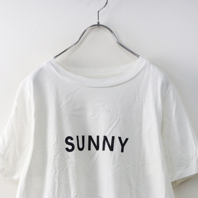 美品 トゥジュー TOUJOURS コットン透かしニットヘンリーTシャツ F/ホワイト カットソー 半袖 トップス【2400014507010】 美品 トゥジュー TOUJOURS コットン透かしニットヘンリーTシャツ