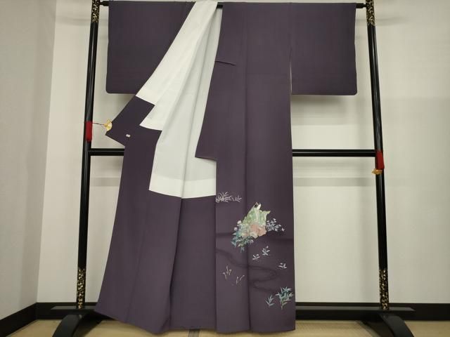 平和屋着物○本加賀友禅作家 毎田健治 訪問着 能面 人物文