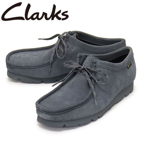 Clarks (クラークス) 26176570 Wallabee GTX ワラビー ゴアテックス メンズ ブーツ Blue/Grey Suede CL116 UK10-約28.0cm