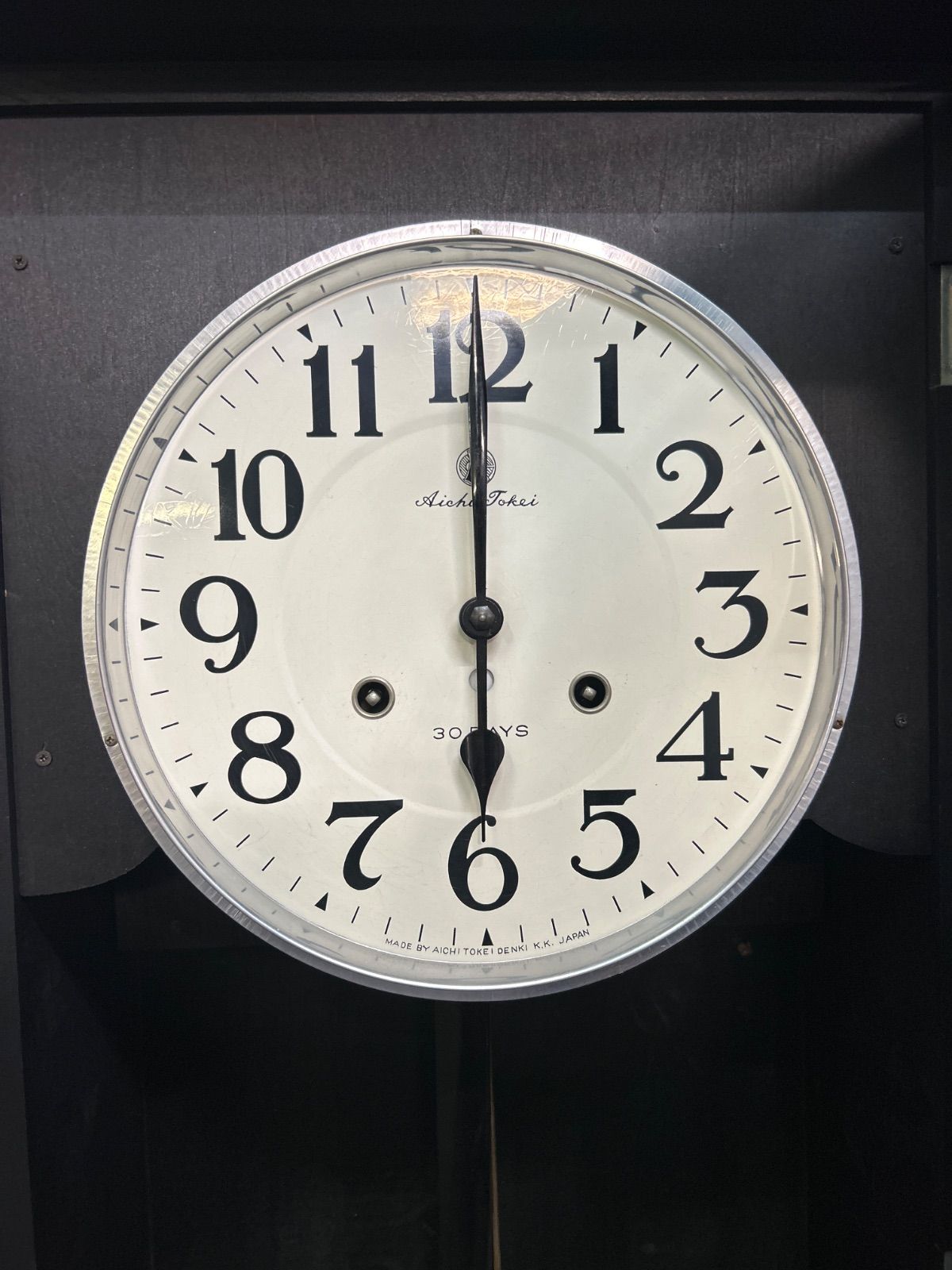 ♪ AICHI TOKEI アイチ 時計 柱時計 ゼンマイ 木製 壁掛け 振り子
