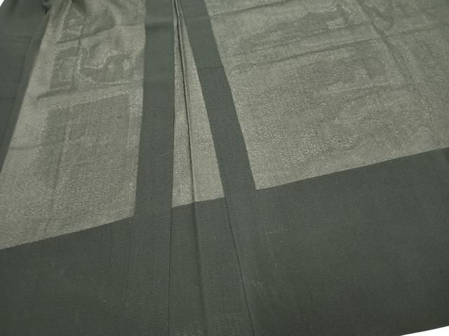 平和屋着物▽男性 長羽織 スリーシーズン 春夏秋 塵除け 黒地 正絹