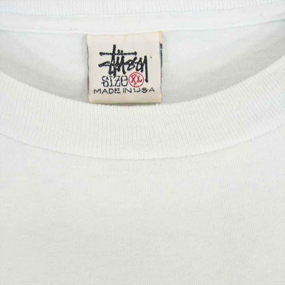 STUSSY ステューシー 90s 白タグ USA製 STUSSY SPORT 半袖 Tシャツ ライトブルー系 XL【中古】