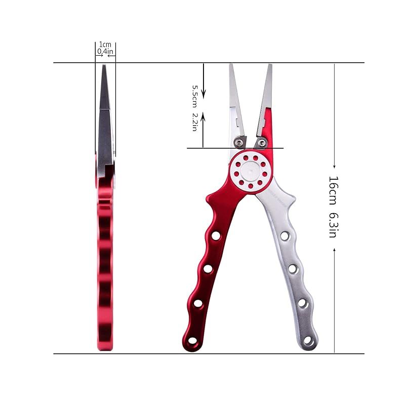 スプリットリングプライヤー 収納ケースと安全ロープ付き