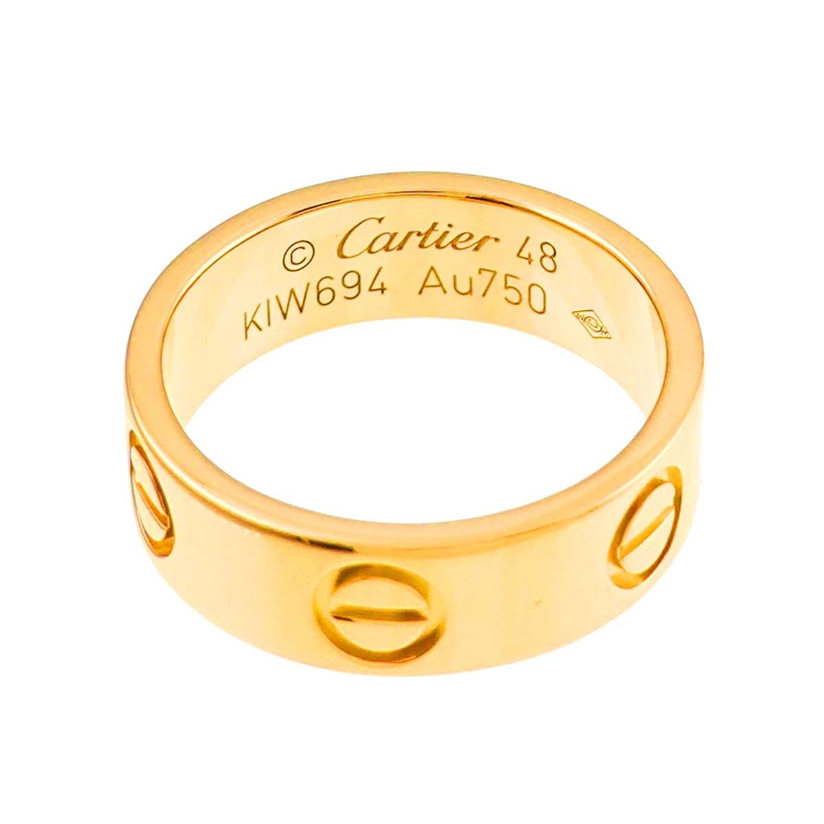 カルティエ Cartier ラブ #48 リング K18 YG イエローゴールド 750  