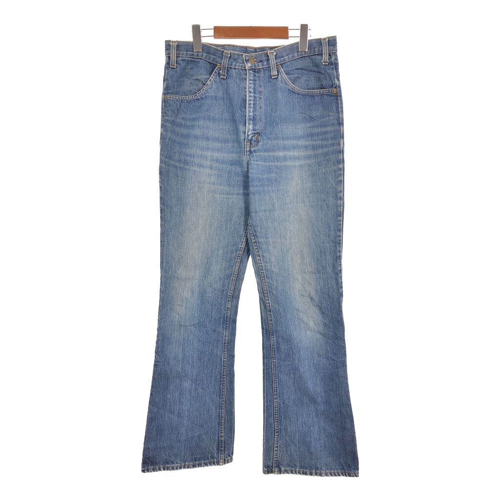 80年代 J.C.PENNEY ジェーシーペニー フレア デニムパンツ ブルー (メンズ W33 L32相当) 中古 古着 T1878