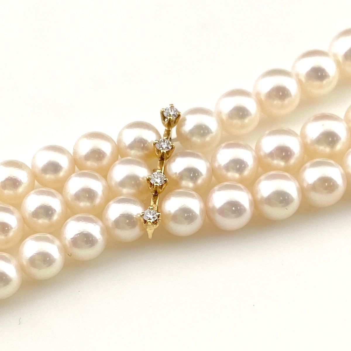 ミキモト MIKIMOTO パール デザインネックレス YG イエローゴールド 