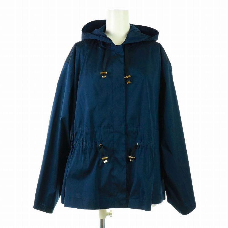 新品・未使用 ANAYI シャンブレータフタフードブルゾン アナイ ANAYI ETIQUE シャンブレータフタフードブルゾン