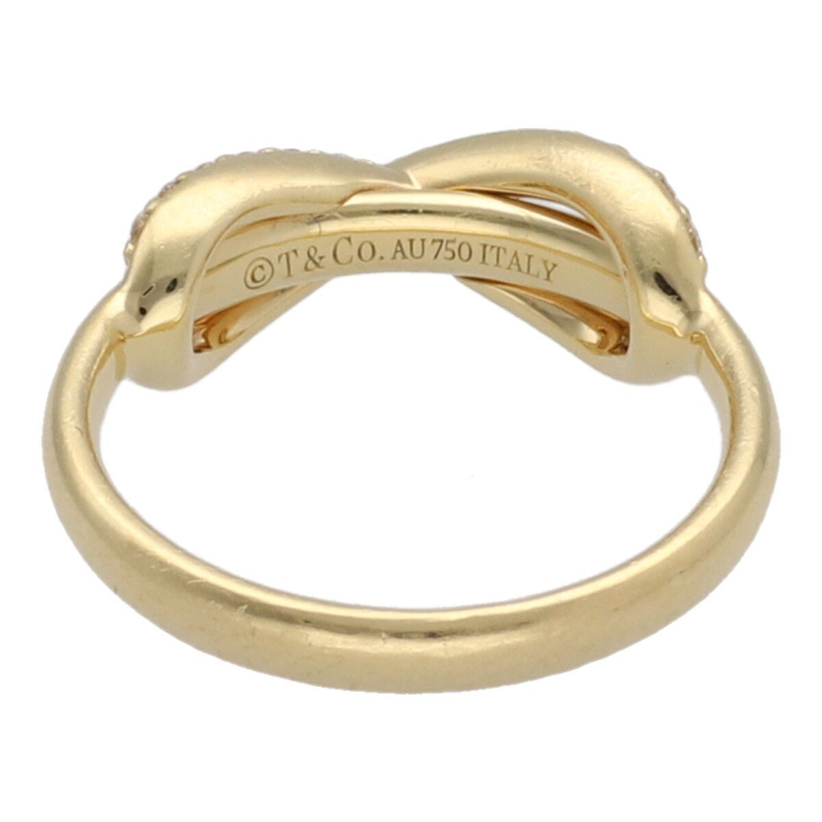 TIFFANY＆Co イエローゴールドダイヤモンドインフィニティリング2号