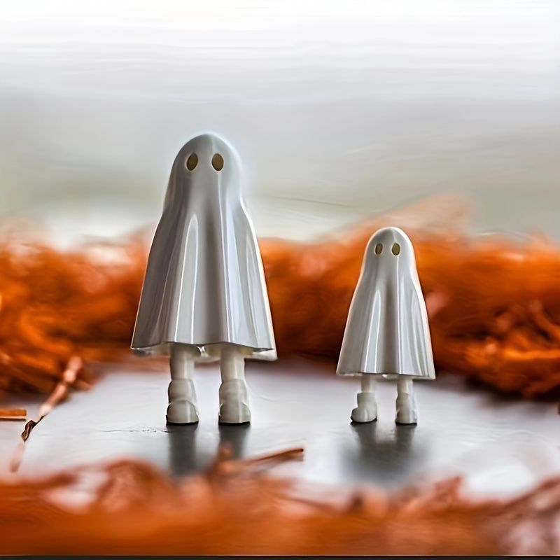 置物 ハロウィンデコレーション おばけ おしゃれ インテリア 飾り 子供 こども 撮影背景 装飾 背景 伸縮可能な脚付きの不気味な白い像 ハロウィン イースターなどに最適 電源不要 ホリデー