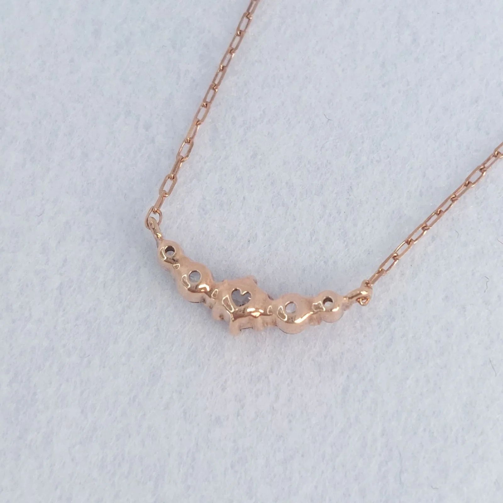 美品□4℃(ヨンドシー) ネックレス K10PG×ジルコニア USED品4℃ 公式通販