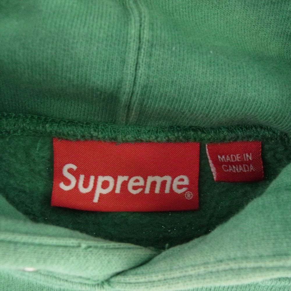 Supreme シュプリーム パーカー 18SS Corner Label Hooded Sweatshirt コーナーラベル フーデッド スウェット パーカー グリーン系【中古】