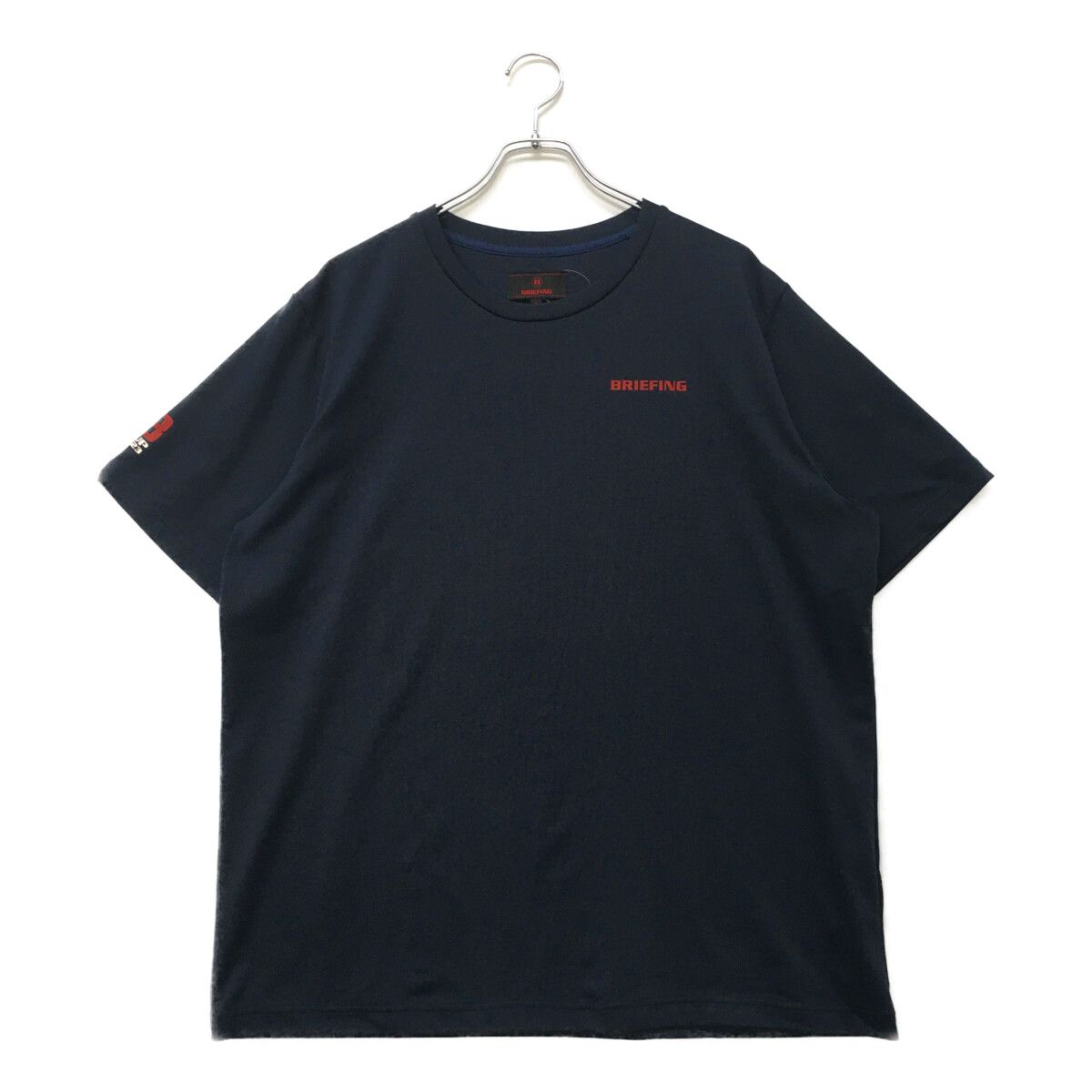 BRIEFING ネイビー 半袖シャツ Ｌ　リラックスフィット メンズ ブリーフィング BRIEFING 半袖シャツ L 紺 ネイビー クルー