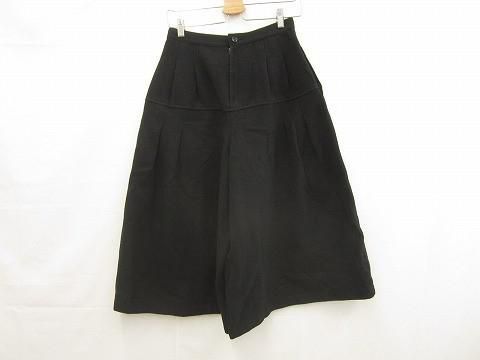 トリココムデギャルソン COMME des GARCONS ワイドパンツ ウール厚手 M 黒 ブラック レディース