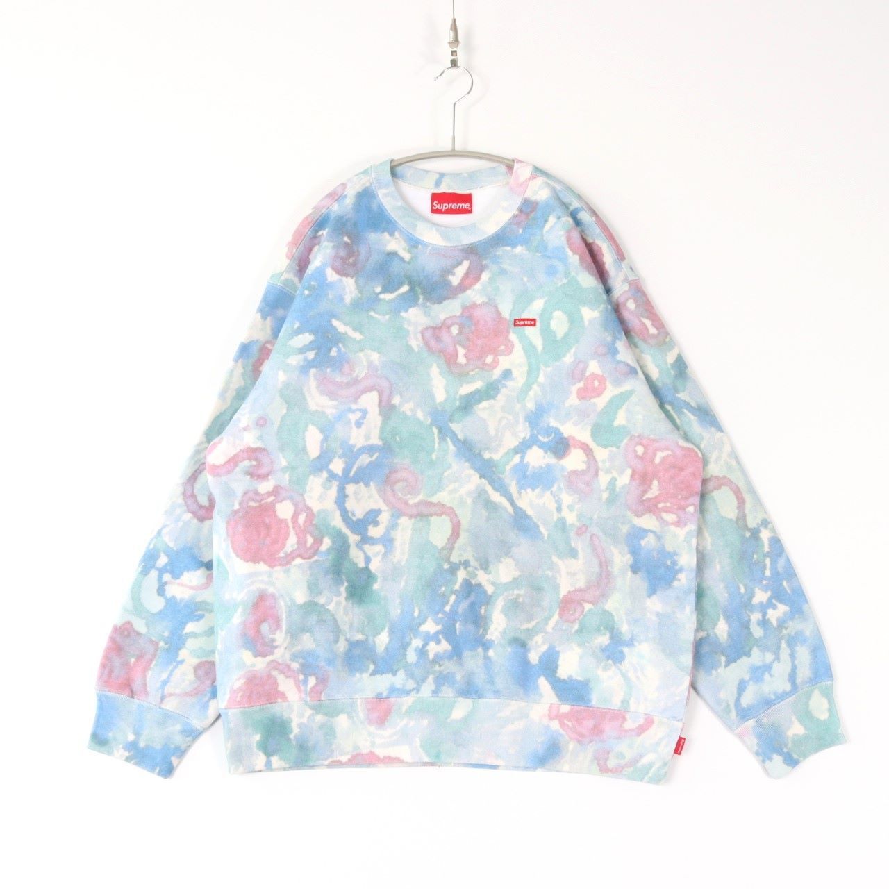 【新品】SUPREME シュプリーム M メンズ スウェット Small Box Crewneck Watercllor Floral 花柄クルーネックスウェット 裏起毛あり 新品 古着